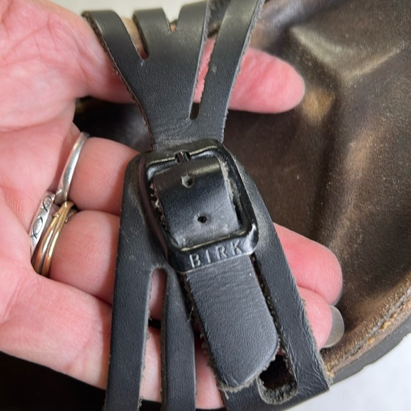 BIRKENSTOCK NAHUM BLACK OILED LEATHER ANKLE STRAPS WOMENS SANDAL SZ 40 - Picture 7 of 11